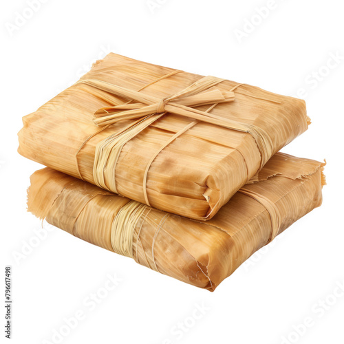 Wrapped tamales isolated on transparent background