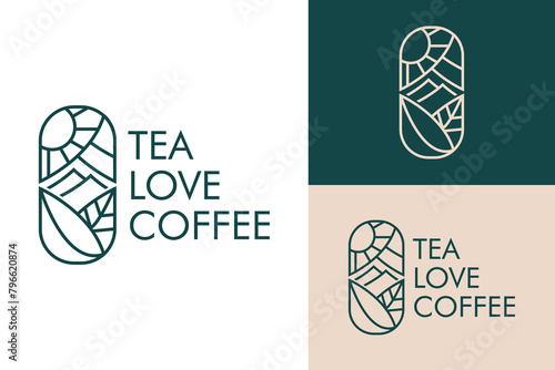 Logo ready elegant simple creative brand identity company corporate cafe fashion food initial letter word  mark sign modern tea coffee nature