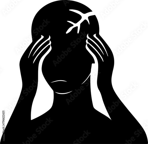 Headache Silhouette Icon