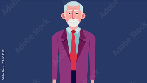 An older gentleman stands tall and proud in his perfectly fitted suit a loyal customer of his trusted tailor for over 50 years..
