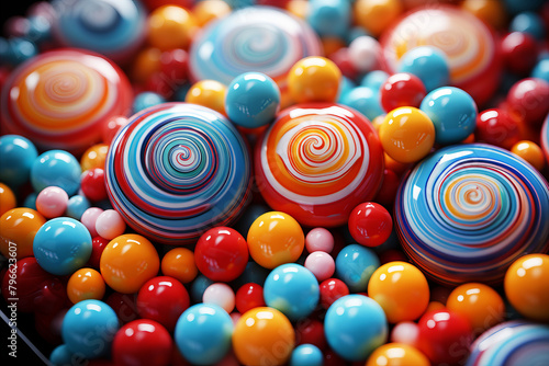 Confectionery Abstract Pattern using colorful sweets.