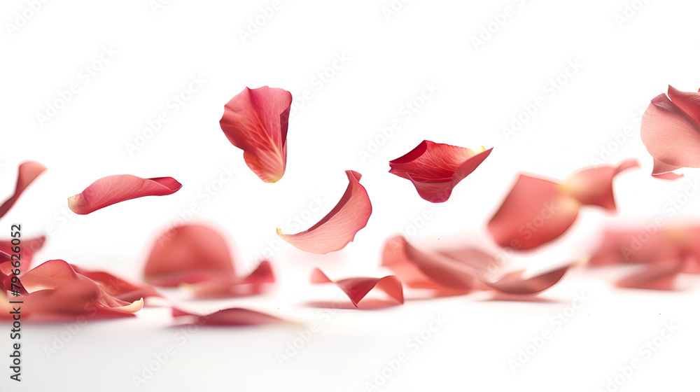 Beautiful red rose petals background ,petals chaenomeles isolated on white background,red rose petals on a white background, beautiful background Beautiful red rose petals background ,petals chaenomeles isolated on white background,red rose petals on a white background, beautiful background