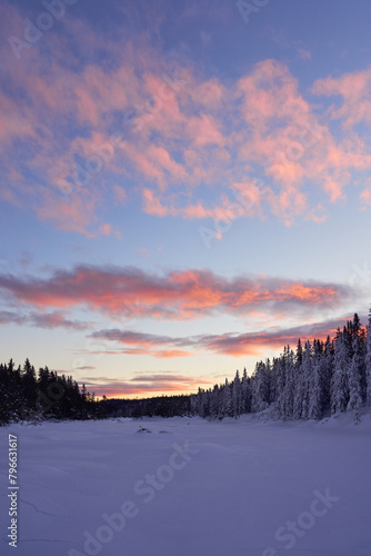 Image from the Alterdalstjernet Lake, part of the Totenaasen Nature Reserve up in the Totenaasen Hills, Norway, in winter. © Øyvind