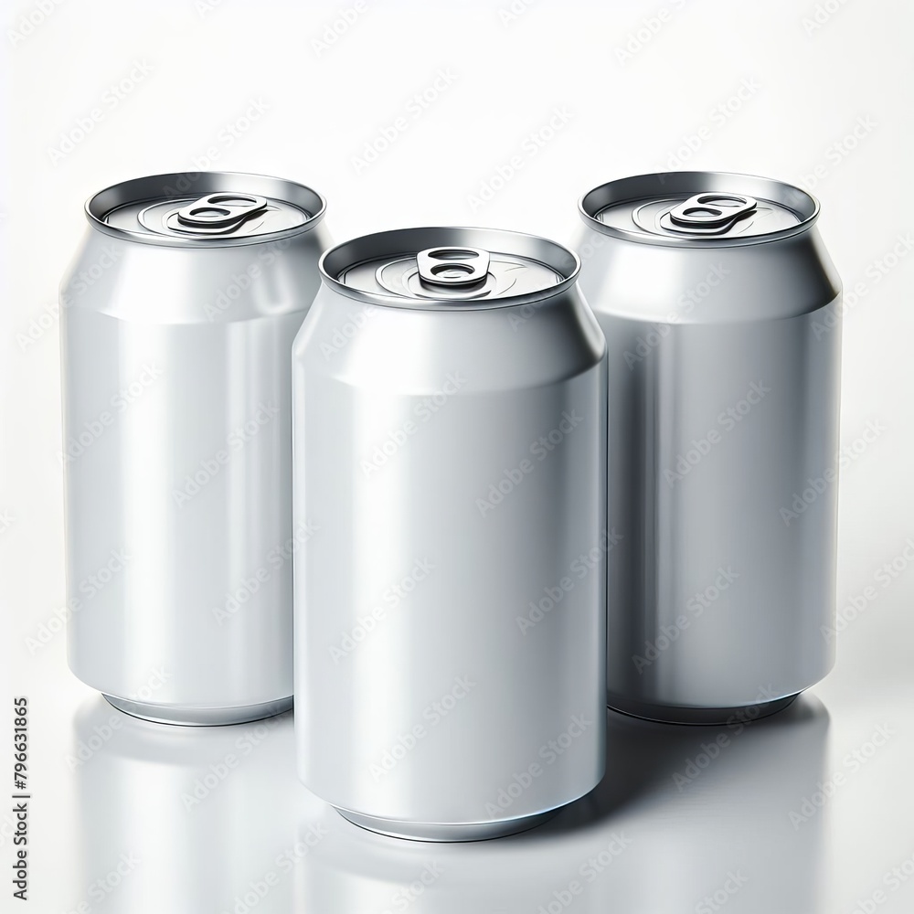 White Metal Aluminum Beverage Drink Can 350ml. Mockup Template Ready For Your Design. Isolated On White Background. 3D illustration, 3D rendering. White Metal Aluminum Beverage Drink Can 350ml. Mockup Template Ready For Your Design. Isolated On White Background. 3D illustration, 3D rendering.