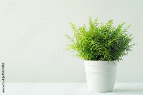 Asparagus Fern in Flowerpot Isolated, House Plant in Flower Pot