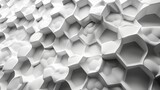 Abstract of white hexagonal background. Futuristic polygonal surface with hexagons.