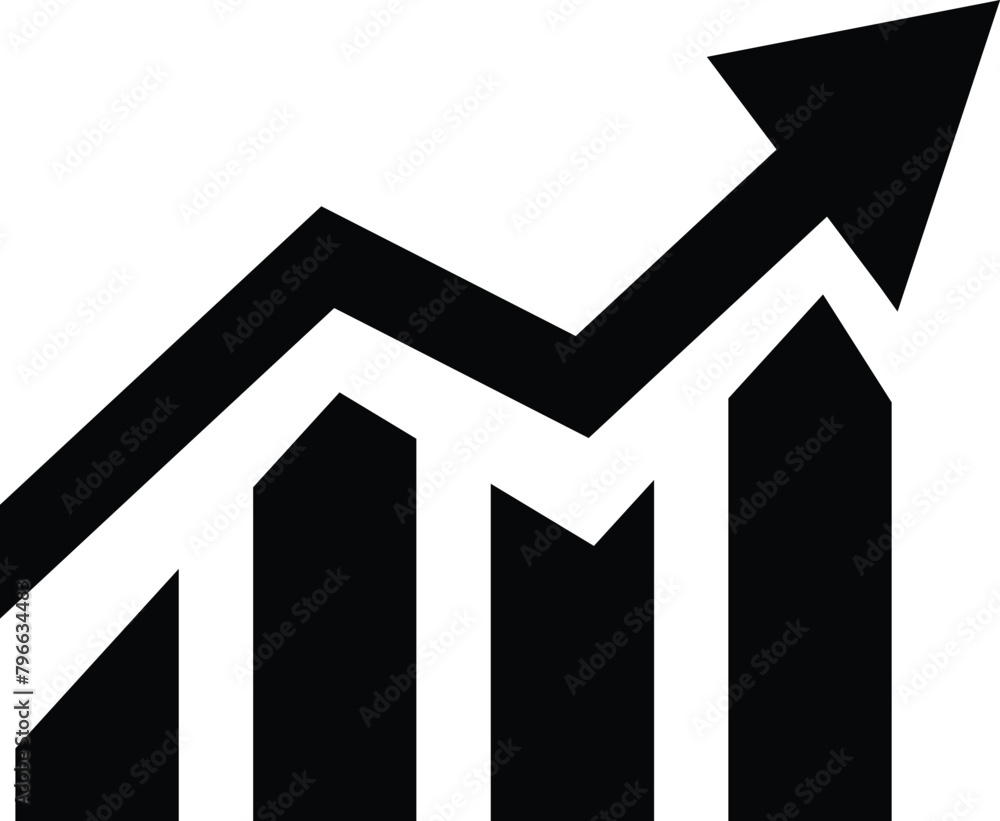 Business vector icon. Chart icon symbol. Business diagram vector ...