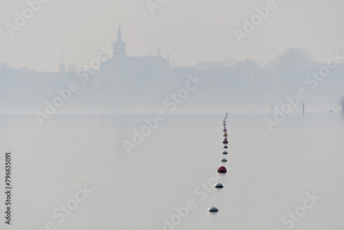 Nebbia, panorama, Chiesa degli Angeli Mantova, Boe