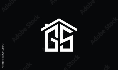Letter GS Property Real Estate House Initial Logo Design Icon Modern Vector Concept Illustration. photo