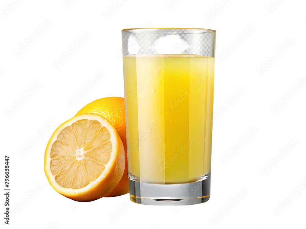 glass and pitcher with orange juice on transparent background glass and pitcher with orange juice on transparent background