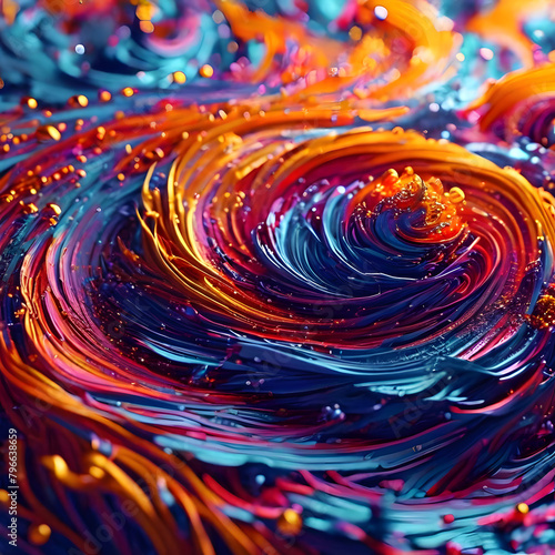 colorful swirls of colors , ai-generatet