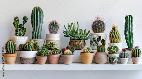 Set of different houseplants in flower pots on white background ,Domestic Foliage Array Houseplants Collection on a White or Clear Surface