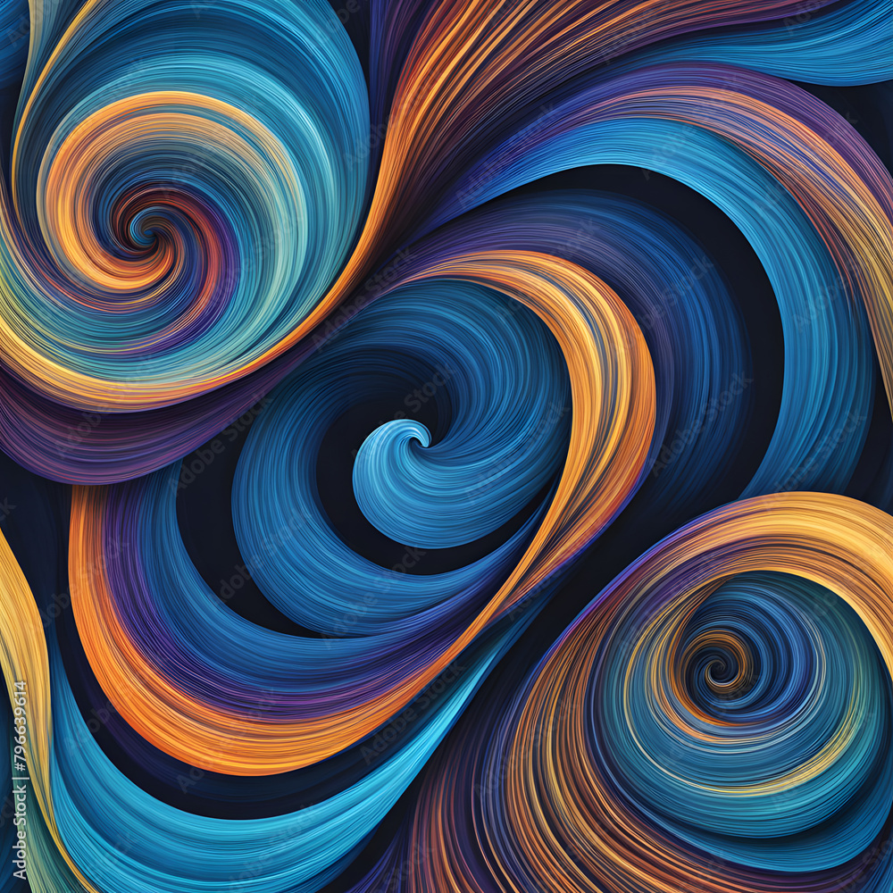 colorful swirls of colors , ai-generatet