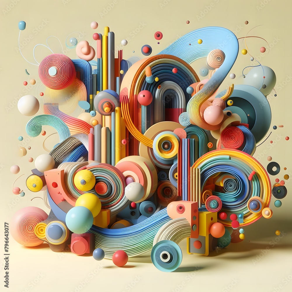Vibrant Abstract Structures Explore Colorful Architectural Art for Your Creative Projects