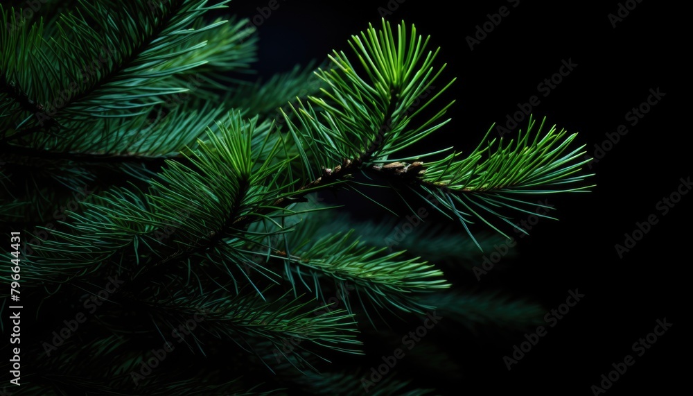 Close-up of pine tree branch Close-up of pine tree branch