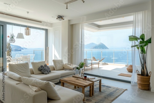 From the sleek furnishings to the clean lines, every aspect of the minimalist design enhances the beauty of the sea view, providing residents with a sense of luxury and tranquility © Milos