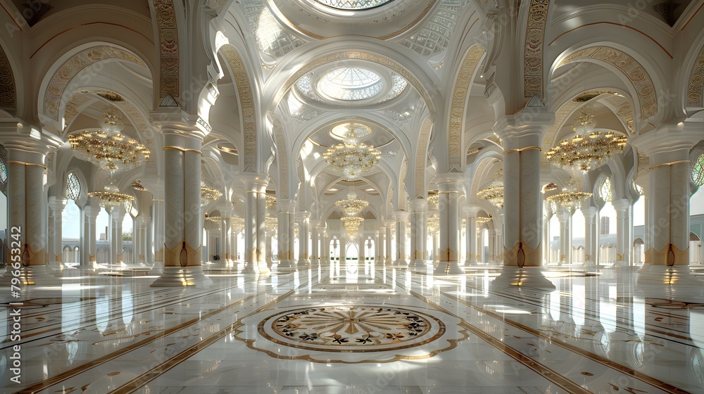 Interior Design: As-Saqiya Mosque Inner Space AI Image