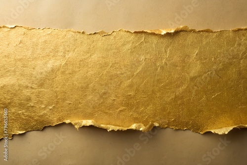 cut or torn golden paper background textured