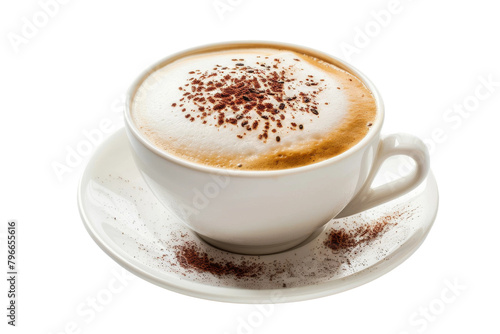 An image showcasing Cappuccino Cup Topped with Cream