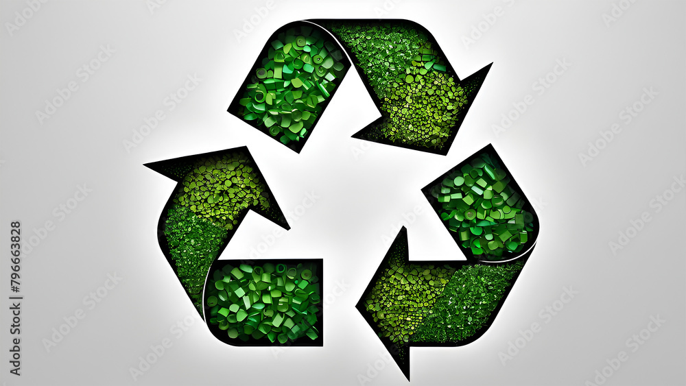 recycle symbol on white background recycle symbol on white background