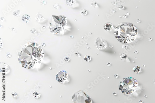 White gems geometric floating backgrounds gemstone jewelry. © Rawpixel.com