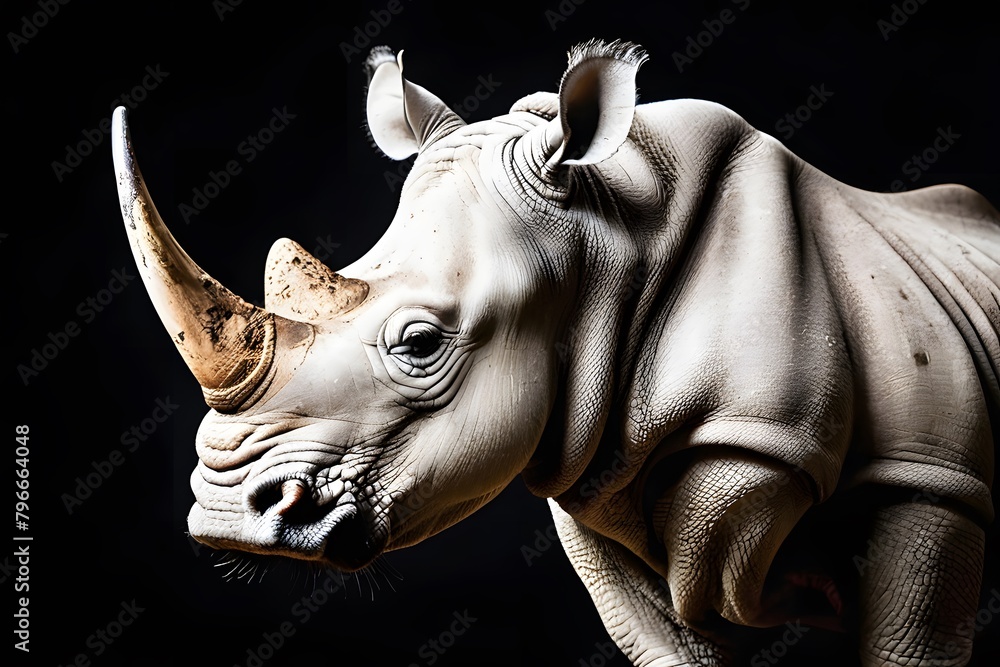 Portrait of a rhino