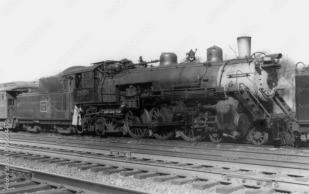 Naklejka premium Photo shows an old locomotive