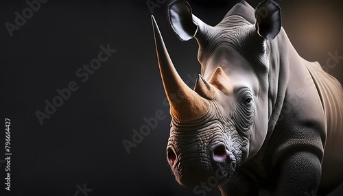 Portrait of a rhino