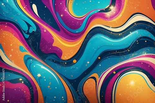 Sparkling pop background with colorful marble pattern