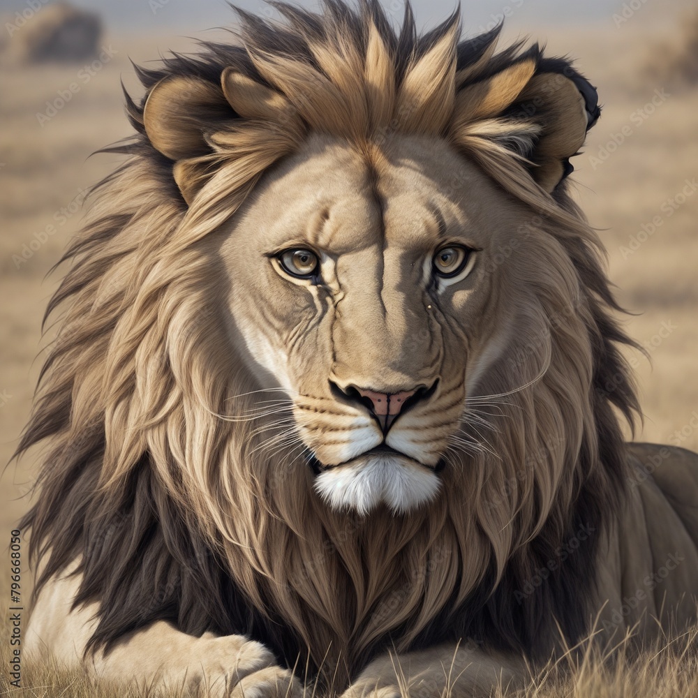 portrait of a lion