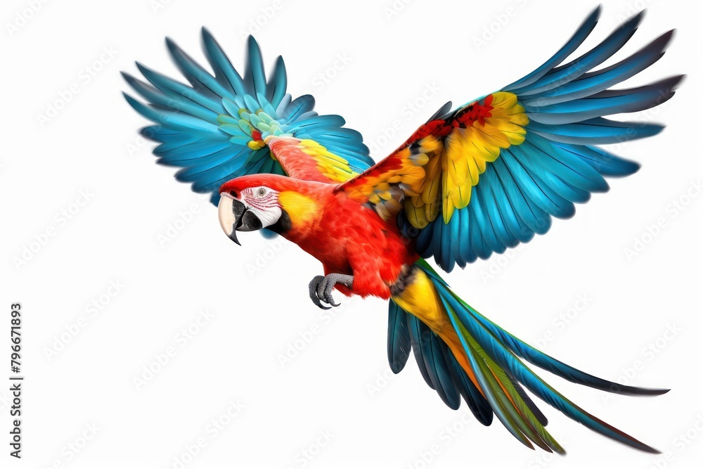 Fototapeta premium Parrot animal flying bird.