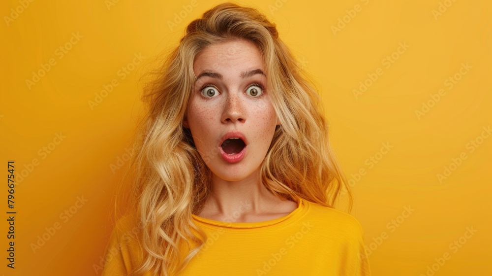 Surprised woman expressing shock Surprised woman expressing shock