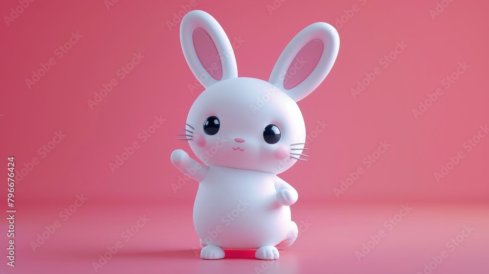 Fototapeta premium Discounted cute 3D renders AI generated illustration