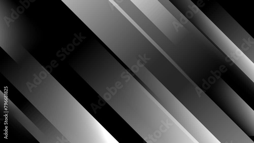 Animation black abstract moving geometric on dark background