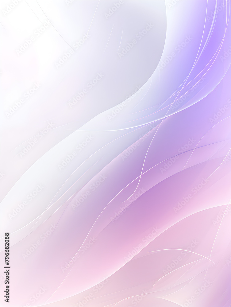 Abstract white wallpaper background with pastel purple line elements