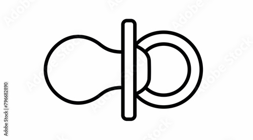 Baby Pacifier Icon. Vector isolated flat editable illustration