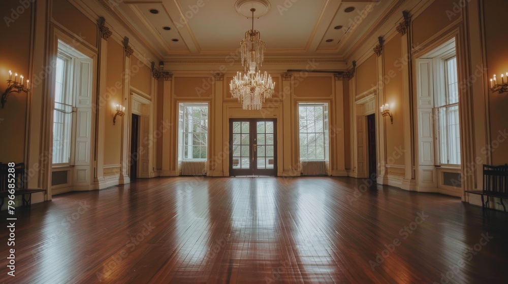 Historic mansion with a ballroom  AI generated illustration