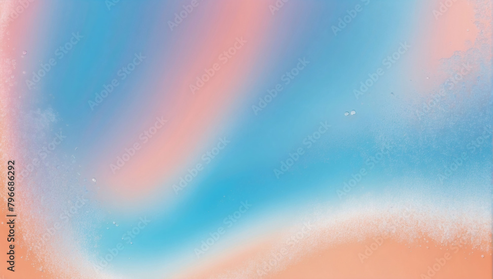 Radiant Backdrop, Shimmering Sky Blue and Luminous Peach Water Gradient, Illuminating Beauty.