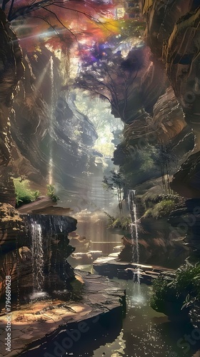 waterfall in the jungle