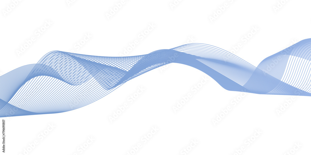 Fototapeta premium Modern wavy stripes on white background isolated. Abstract white background colorful lines. 
