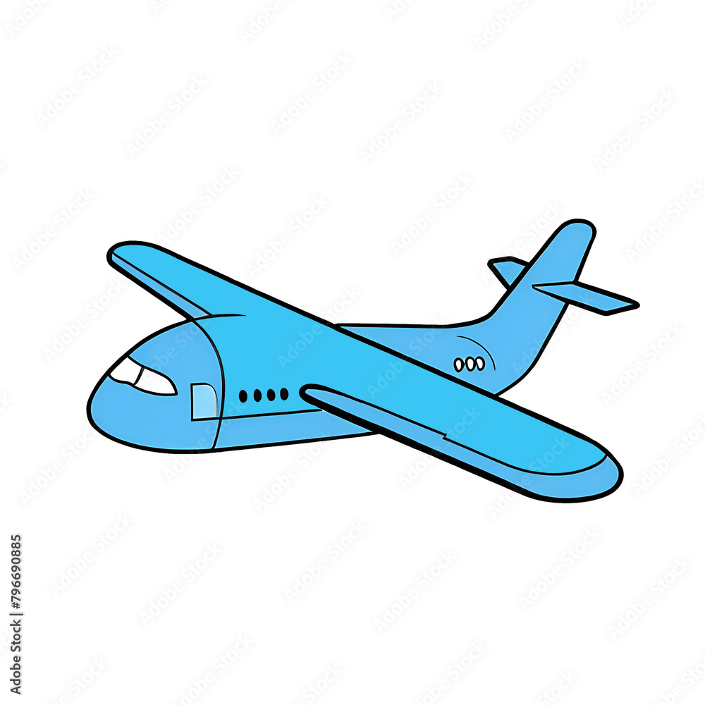 Airplane Hand Drawn Cartoon Style Illustration Airplane Hand Drawn Cartoon Style Illustration