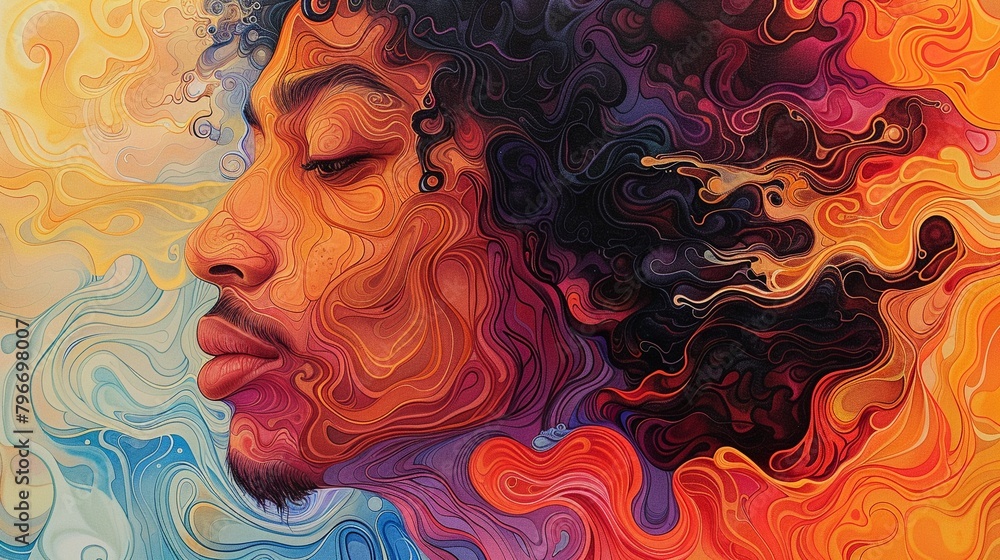 Develop a series of colorful illustrations depicting multiracial characters harnessing their psychic abilities to navigate through the complexities of life Develop a series of colorful illustrations depicting multiracial characters harnessing their psychic abilities to navigate through the complexities of life