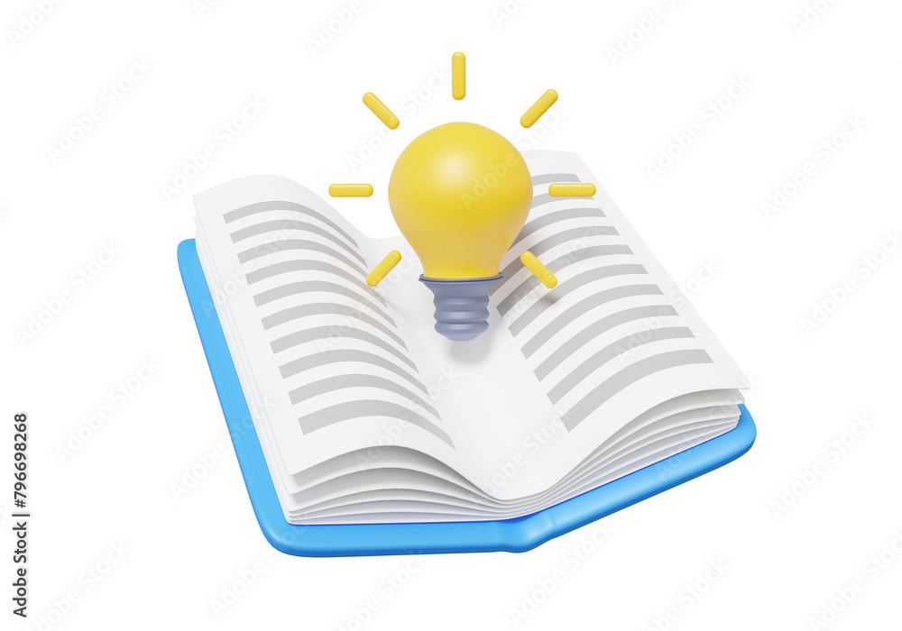 Open book with Light bulb creative new idea technology innovation ...