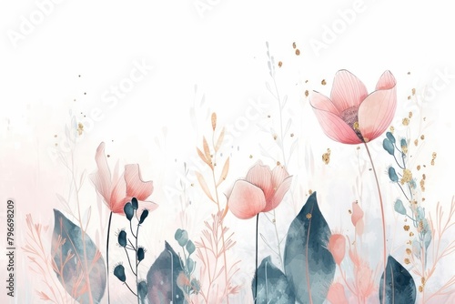 Botanical backgrounds pattern flower.