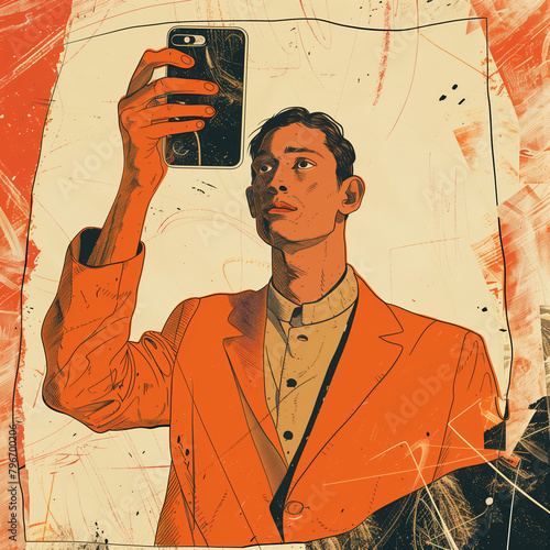 Man with phone taking a selfie