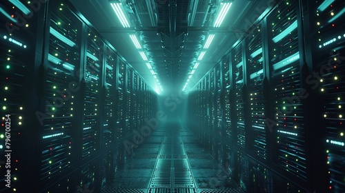 Visualization Of A Data Center Background photo