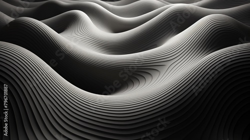 Wave Patterns Mimicking The Undulating Movement Wallpaper