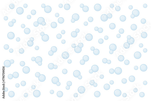 Background with soap bubbles. Vector illustration for cover, banner, poster, card, web and packaging.