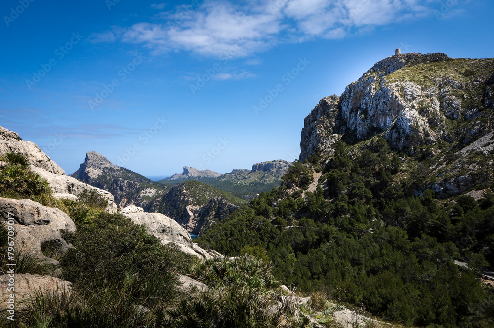 Cap de Formentor, Mallorca, Balearic Islands, Spain. Scenic mountains on the sea coast. Cap de Formentor, Mallorca, Balearic Islands, Spain. Scenic mountains on the sea coast.