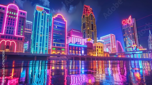 Magical Memphis attractions in a vibrant 3D style  AI generated illustration © ArtStage